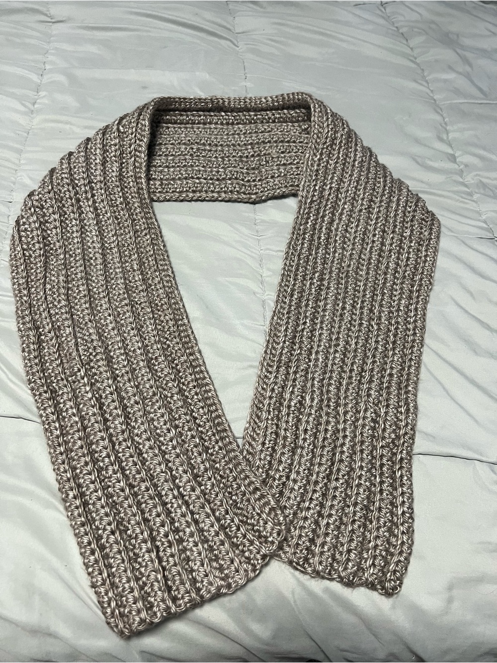 Chunky Knit Women's Scarf - Taupe
